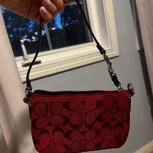 Coach wristlet / mini purse in red
